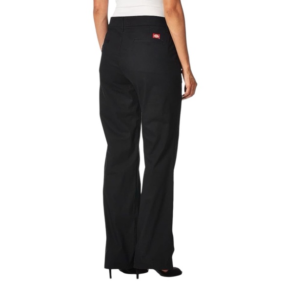 DICKIES Women's Relaxed Straight Stretch Twill Pant Black Size 17 34 Work Casual - Picture 1 of 6